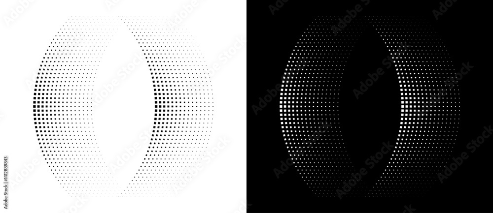 Fototapete modern abstract background. halftone squares as design element. black shape on a white background an