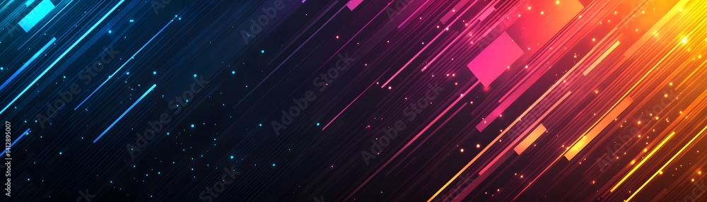 Aufkleber dynamic diagonal lines of vibrant color.