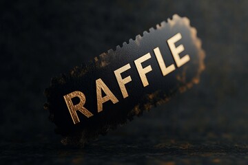 raffle black ticket , lottery,  sweepstake, drawing ,lotto 