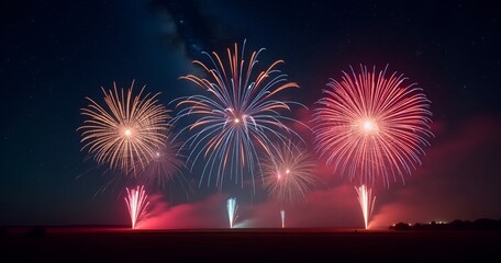 Festive Fireworks Background