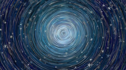 Swirling Starry Night Sky with Beautiful Cosmic Background Effects