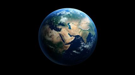 Fototapeta premium Pixelized Earth Globe View