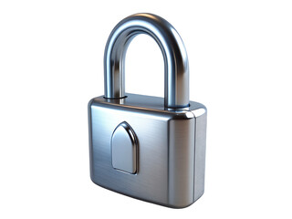 Fototapeta premium 3D Render of a Silver Padlock, 3D Illustration, 3D Rendering, 3D Icon