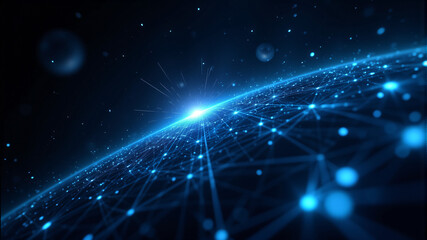 Obraz premium Exploring the Digital Universe A Glimpse into Connectivity