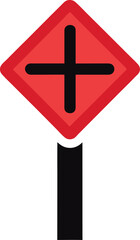 Obraz premium traffic sign with cross
