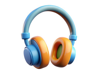 3D Colorful Headphones Illustration, 3D Illustration, 3D Rendering, 3D Icon