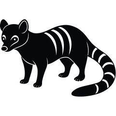 African civet vector sihouette animal