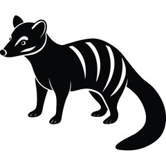 African civet vector sihouette animal