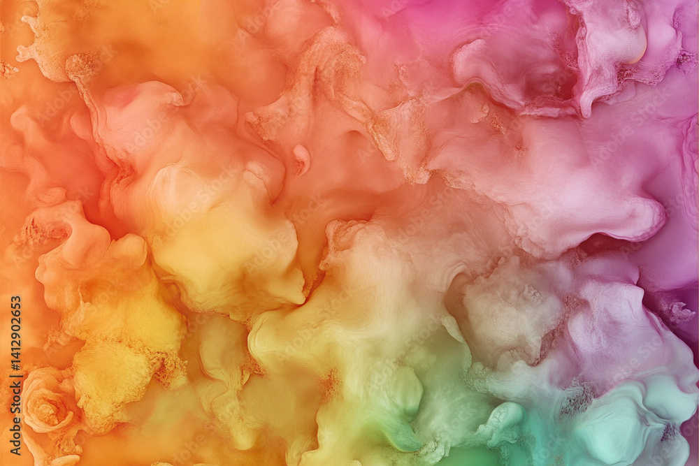 Poster explore the chaotic layers of abstract concepts in a vibrant artistic portrayal focused on dynamic s