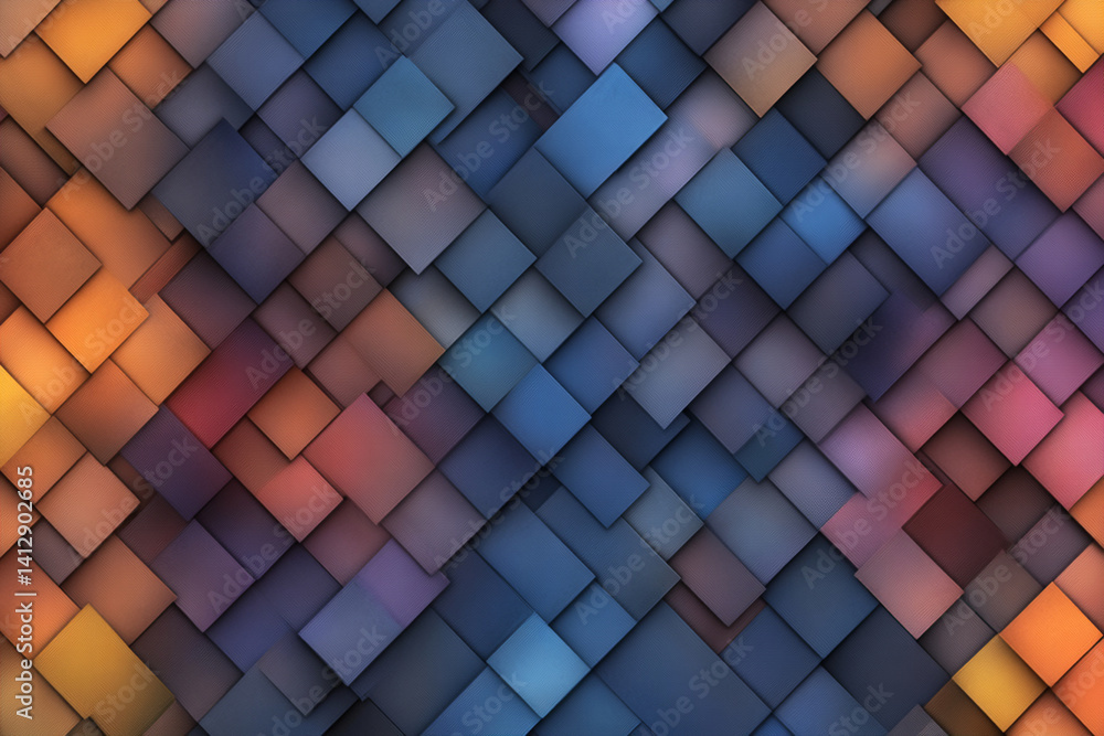 Poster bold geometric pattern featuring vibrant contrasting colors creating an abstract visual experience