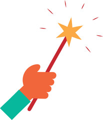 hand holding a red pencil