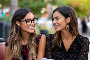 Businesswoman and colleague engaged in discussion over important documents in a modern office environment