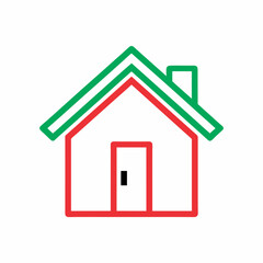 House Icon Simple Home Vector Outline on White Background