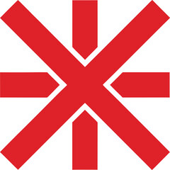 Obraz premium red and white cross