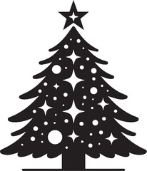Christmas tree vector art illustration