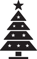 Fototapeta premium Christmas tree vector art illustration