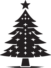 Christmas tree vector art illustration