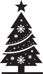 Christmas tree vector art illustration