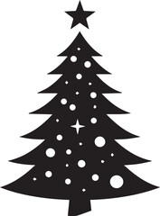 Christmas tree vector isolated on white background