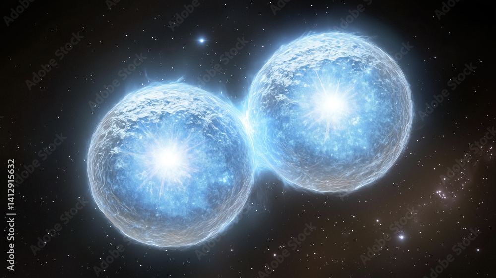 Aufkleber binary star system two stars in close proximity exhibit strong gravitational interaction