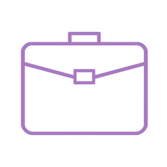 Doodle icon office bag job and work illustration on transparent background that can be use for background, slide view, social media, sticker, scrapbook and etc. with aesthetic purple color