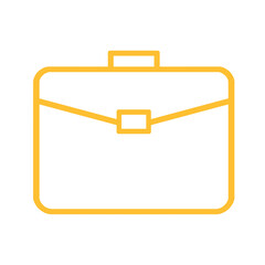 Doodle icon office bag job and work illustration on transparent background that can be use for background, slide view, social media, sticker, scrapbook and etc. with aesthetic yellow color