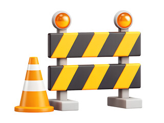 3d under construction barrier
