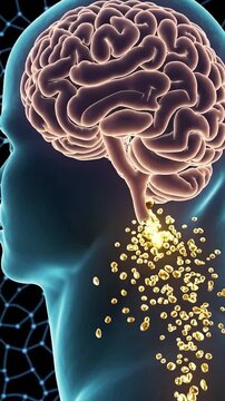 Visualization of growth hormone being released in the body during sleep
