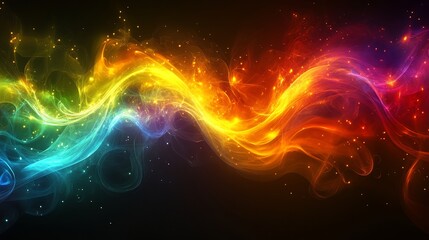 Fototapeta premium Abstract Colorful Wave with Energy, and Magic.