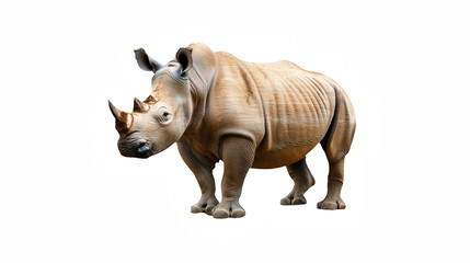Obraz premium a rhinoceros on a transparent background, PNG image, PNG file, Generative art.