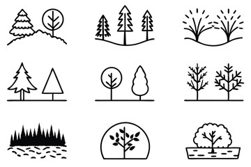 Environmental Tree Planting Concept Graphics