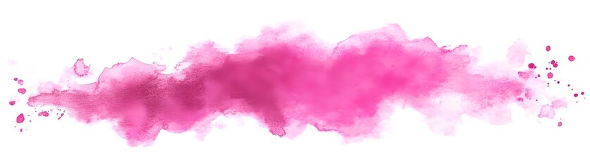 Obraz premium Abstract watercolor stain of vibrant pink hue.