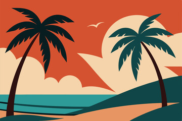 palm tree on the beach