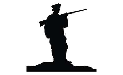 Soldier silhouette, Military action icon, Armed forces illustration