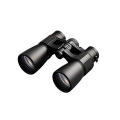 Black binoculars isolated on white background professional binoculars optical instrument field glasses spyglass vision concept zoom exploration discovery adventure travel hiking camping hunting bird