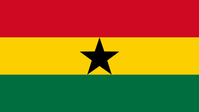Ghana flag design. Ghana national flag Vector illustration. Ghana official color flag design.