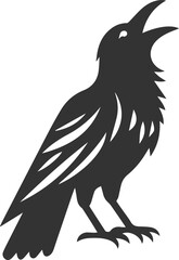 Vector black crow bird animal silhouette