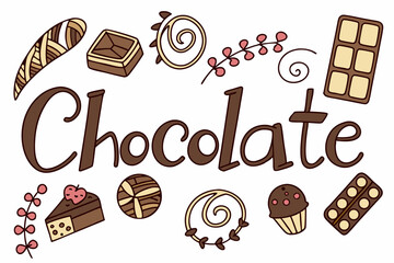 set of chocolate candies