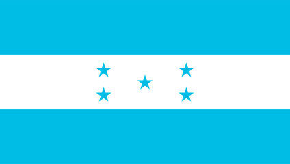 Fototapeta premium Honduras flag design. Honduras national flag Vector illustration. Honduras official color flag design.