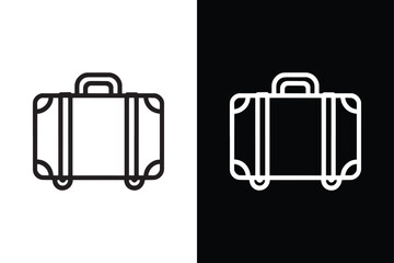 Suitcase icon vector on White Background ,Vector Art Illustration on white background.