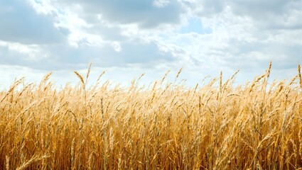 Obraz premium Dramatic wind swept barley field under swirling clouds a masterpiece of stylized nature photography