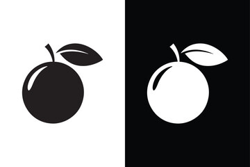 Orange icon vector on White Background ,Vector Art Illustration on white background.