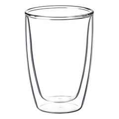 Double Walled Glass Tumbler Mockup Crystal Clear, Elegant Design for Branding and Presentation