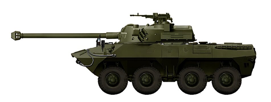 Chosta-K (The concept of a wheeled version of the 2S34 Chosta self-propelled gun, based on the BTR-90)