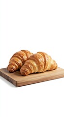 Fresh croissant on a white background. Isolated