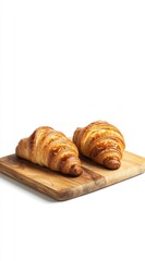 Fresh croissant on a white background. Isolated