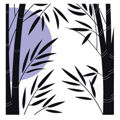 Obraz premium Abstract Bamboo Forest Illustration