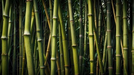 Lush green bamboo forest background
