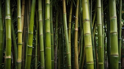 Obraz premium Lush green bamboo forest background texture