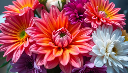 Obraz premium bunch of flowers that are in a vase